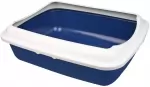 Pet One Litter Tray Rectangle (L) w/lid 50L x 39W x 15cmH (3 clr mixed BL/GR/BG)