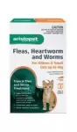 Aristopet Flea, Heartworm and Worms small cats and kittens up to 4kg 3pk