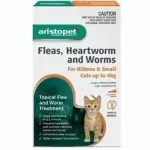 Aristopet Flea, Heartworm and Worms small cats  and kittens up to 4kg 6pk