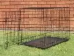 Pet One Dog cage on wheel D42 with key lock (BK)